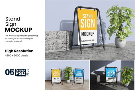 Stand Sign Mockup | Advertising Mockups ~ Creative Market