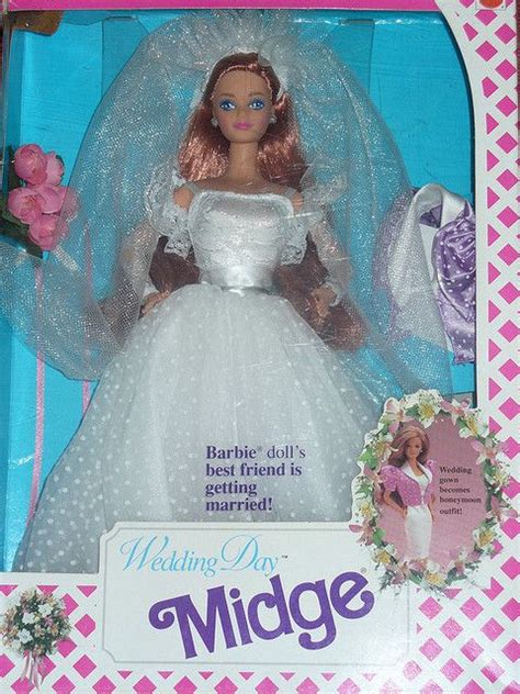 Wedding Day Midge 1990 | Barbie wedding dress, Barbie bride, Barbie wedding