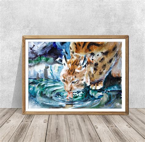 Lynx Art Lynx Print Wildlife Art Lynx Painting Lynx - Etsy