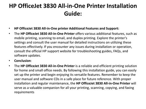 PPT - HP OfficeJet 3830 Printer Installation Guide PowerPoint Presentation - ID:12173260