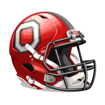 Cartoon Football Helmet From Ohio Clipart Vector, Sticker Design With Cartoon Ohio State ...