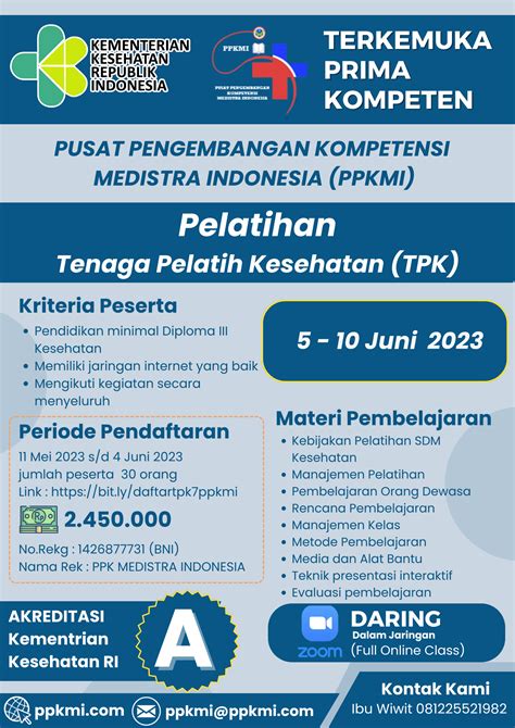 Pelatihan Tenaga Pelatih Kesehatan (TPK) Angkatan 7 2023 - PPKMI