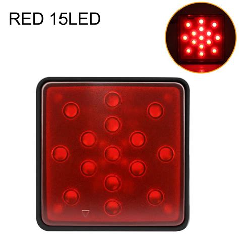 1Pc 12/15LED Brake Light DRL Trailer Truck Hitch Cover Fit 2\" Towing Hauling - Walmart.com
