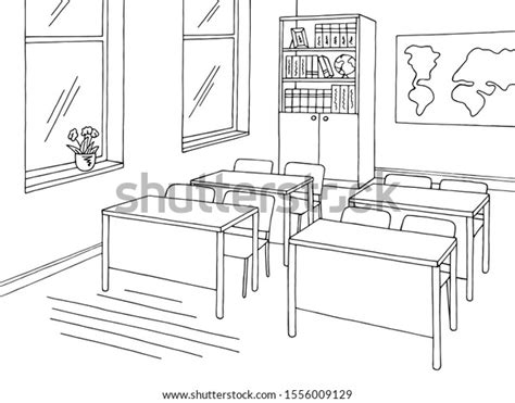 42,343 Classroom Drawing Black White Images, Stock Photos & Vectors ...