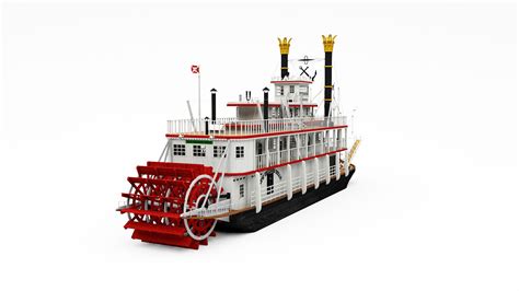 Mississippi River Boat Paddle Steamer 3D - TurboSquid 2002269