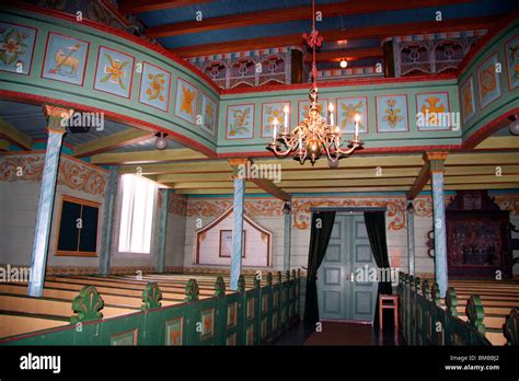 Ulvik Church interior, Norwegian fjords, Norway, Scandinavia, Europe ...