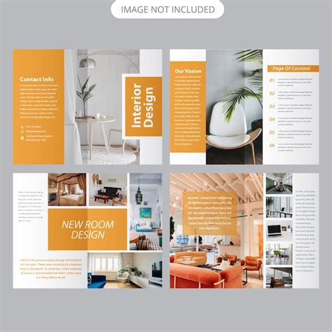 Interior brochure template Vector | Premium Download