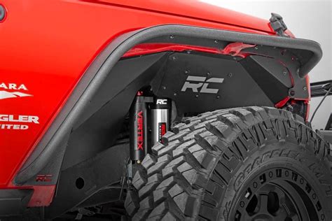 Rough Country 1195V Front Inner Fender Liners for 07-18 Jeep Wrangler JK with Vertex Shocks ...