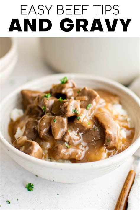 Beef Tips and Gravy - The Forked Spoon