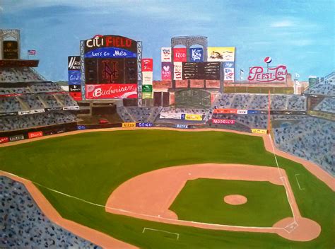 Baseball Field Painting at PaintingValley.com | Explore collection of ...