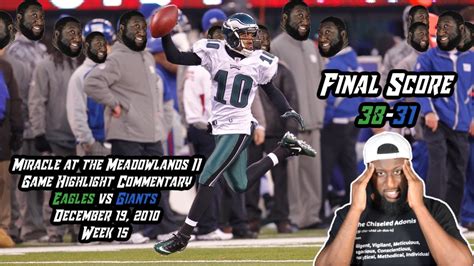 Miracle at the Meadowlands II | Eagles vs Giants | 2010 Week 15 ...