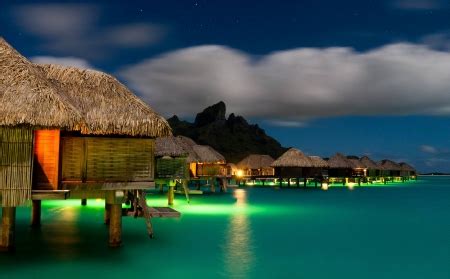 Bora Bora at Night - Beaches & Nature Background Wallpapers on Desktop Nexus (Image 1992196)