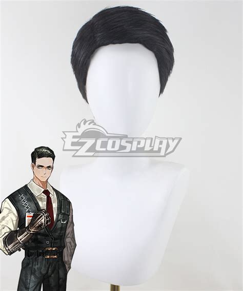 Limbus Company Meursault Black Cosplay Wig