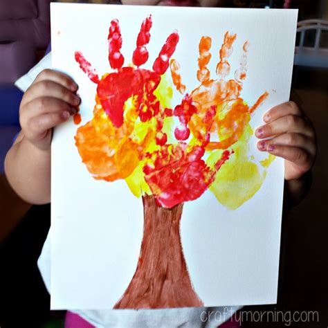 Kids Handprint Fall Tree Craft - Crafty Morning