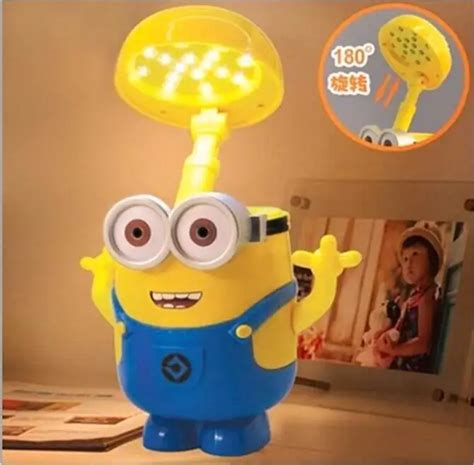 Cartoon LED Desk Lamp Plastic Minion USB Rechargeable Night Light for Chlidren Also be Piggy ...
