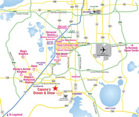 Maps & Area Guides | Experience Kissimmee - Central Florida Attractions Map | Free Printable Maps