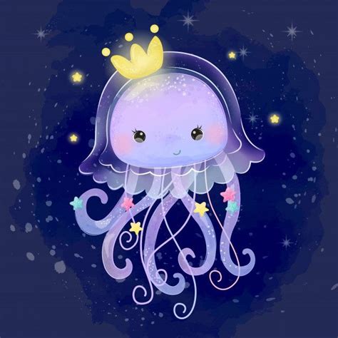 Cute jellyfish watercolor style | Premium Vector #Freepik #vector # ...