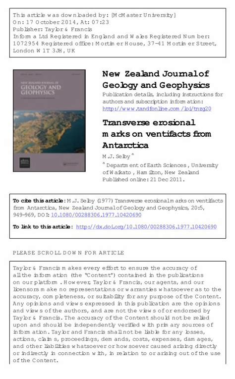 (PDF) Transverse erosional marks on ventifacts from Antarctica - DOKUMEN.TIPS