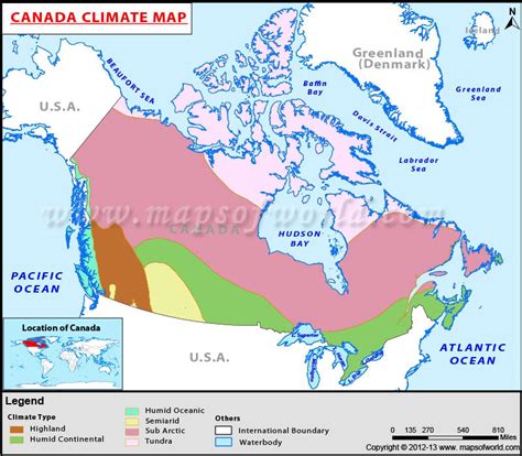 Canada Climate Map