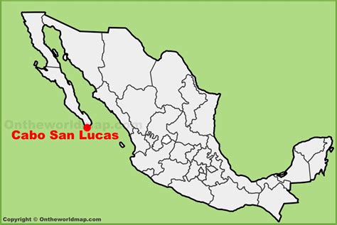 Cabo San Lucas location on the Mexico map