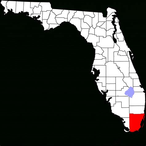 File:map Of Florida Highlighting Miami-Dade County.svg - Wikipedia - The Map Of Miami Florida ...