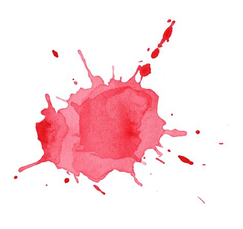 6 Red Watercolor Splatter (PNG Transparent) | OnlyGFX.com