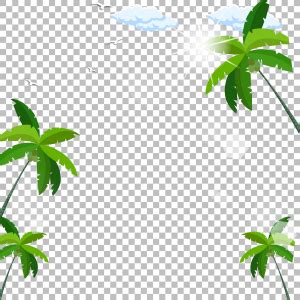 Download Vector the coconut trees on the beach in PNG download for free ...