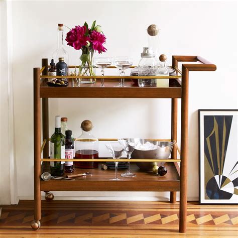 Mid-Century Bar Cart - Walnut | west elm United Kingdom