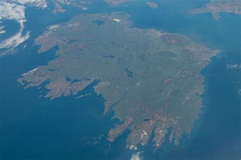 Photo of Ireland from International Space Station on rare sunny day ...