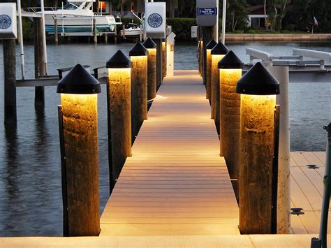 LED Dock Lighting For Boat Docks And Pilings - Electric Company Sarasota FL