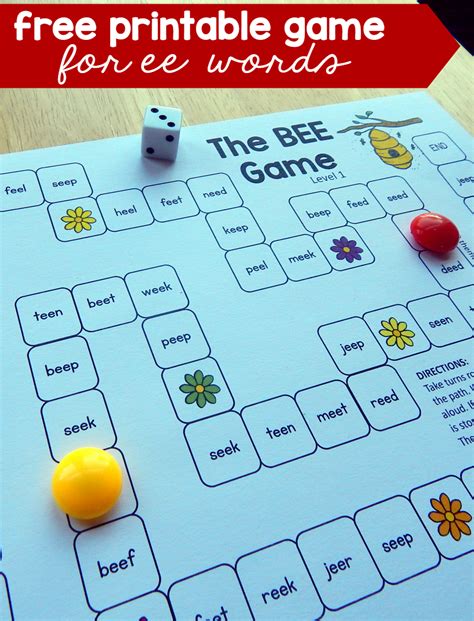 Reading game for ee words | Ee words, Reading games, Phonics games