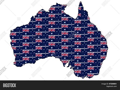 Map Australian Flags Image & Photo (Free Trial) | Bigstock