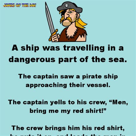 Captain puts on strange red shirt before battling pirates | Pirate ...