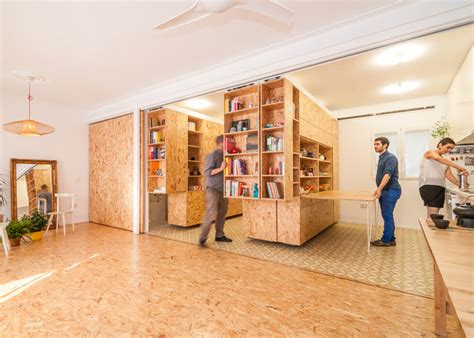 Small Apartment Uses Movable Shelving to Create Endless Design Combinations