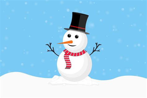 Christmas Snowman Snow Fall Background Graphic by iftikharalam ...