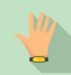 Nfc wrist band icon simple style Royalty Free Vector Image