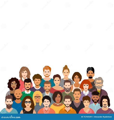 People Icon Crowd. Vector Illustration Stock Illustration - Illustration of design, card: 75769349