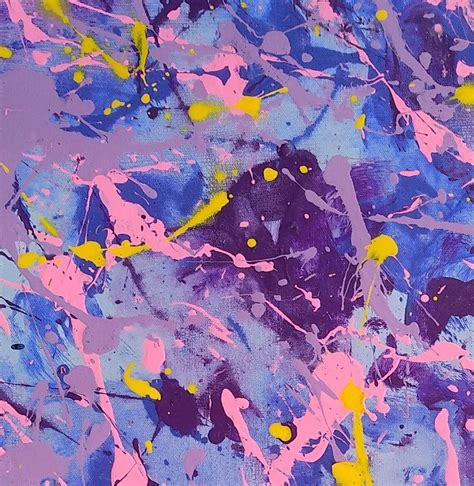 Large oil painting drip painting large canvas painting Pink | Etsy