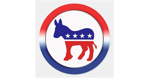 Democratic Party Symbol Classic Round Sticker | Zazzle