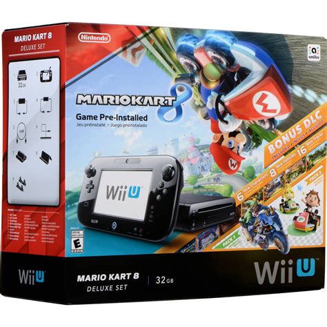 Nintendo Wii U Mario Kart 8 Deluxe Bundle (Black) WUPSKAGP B&H