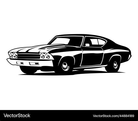 Chevy camaro logo silhouette Royalty Free Vector Image