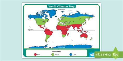 KS1 World Climates Map - Geography (teacher made) - Twinkl