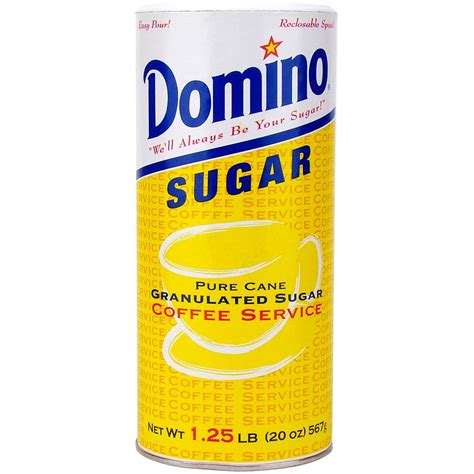 Domino Sugar Canister - 20 oz. - Hanson Beverage Service