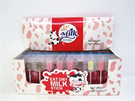 Compressed Cow Shape Chewy Milk Candy Lollipop Mix Strawberry & Chocolate Flavor