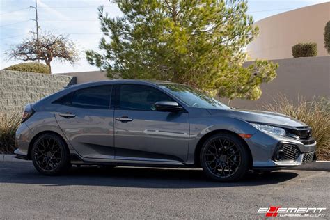 18 inch TSW Sebring Matte Black on a 2018 Honda Civic Hatchback Sport ...