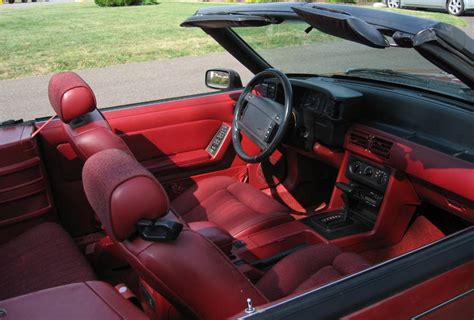 Wild Strawberry Red 1991 Ford Mustang Convertible