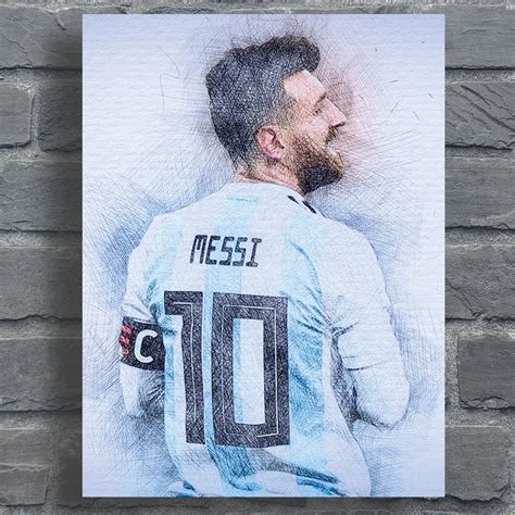 Lionel Messi Poster Abstract Canvas Prints Sports Soccer Star Leo Messi ...