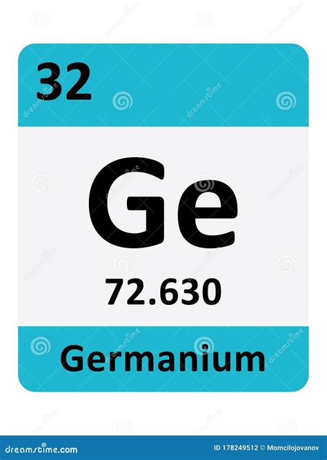 Periodic Table Symbol of Germanium Stock Vector - Illustration of icon, metal: 178249512