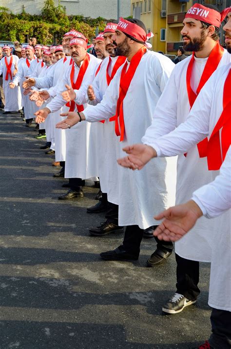 Day of Ashura Mourning ceremony in Turkey - Istanbul, Turkey - October 11, 2016: Day of Ashura ...