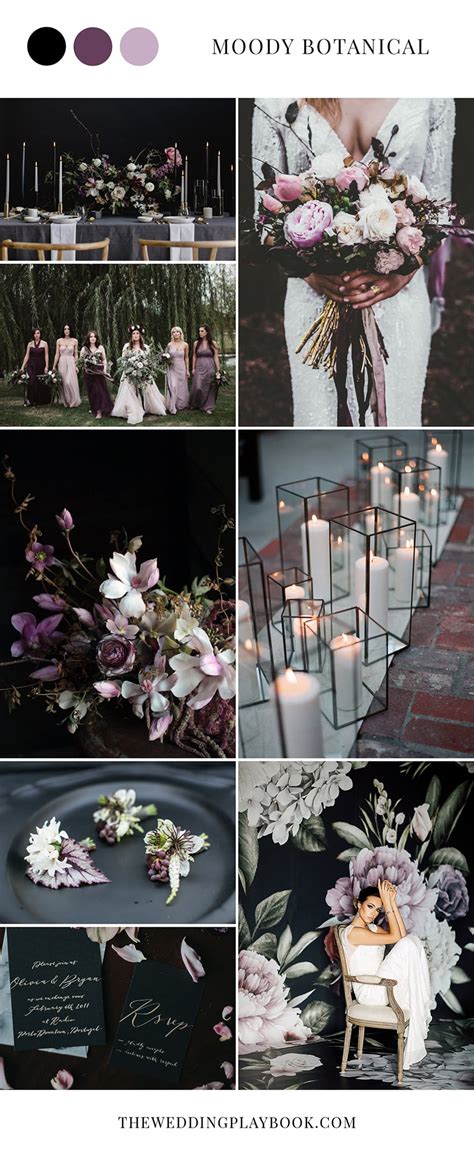 Moody Botanical Black & Purple Wedding Inspiration